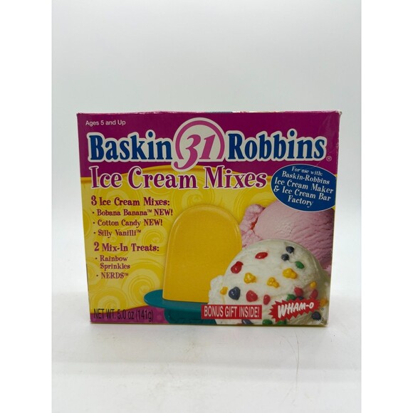 Baskin-Robbins Ice Cream Mixes 5 oz Box 3 Mixes & 2 Mix-In Treats NERDS - Picture 1 of 4